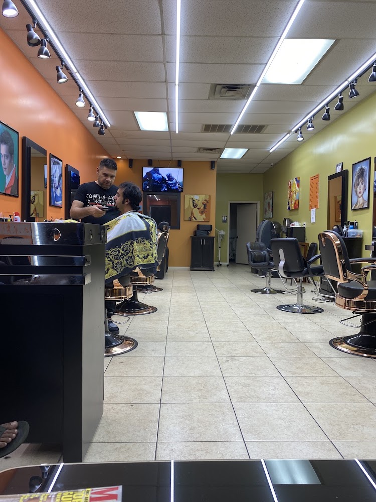 Interior of Hair Fashion Salon looking down the main floor